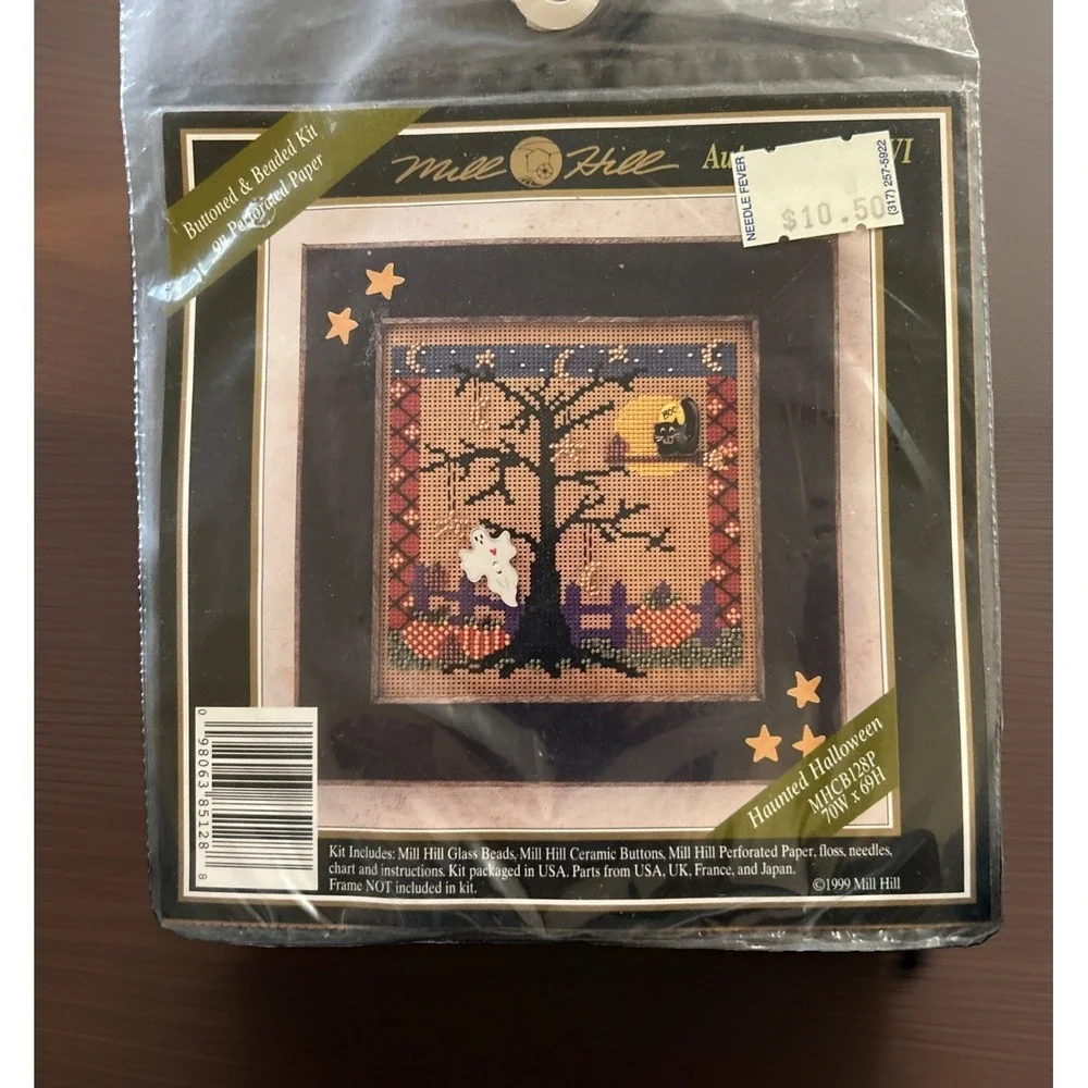 1999 Autumn Series VI Mill Hill Cross Stitch Haunted Halloween Button Bead Kit